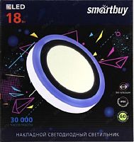 Светильник светодиодный накладной с подсветкой Smartbuy DLB LED 220В 18Вт 3000К IP20 Круг картинка 